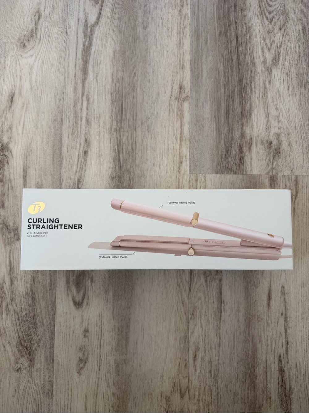 T3 Curling Straightener in Light Pink and Gold
